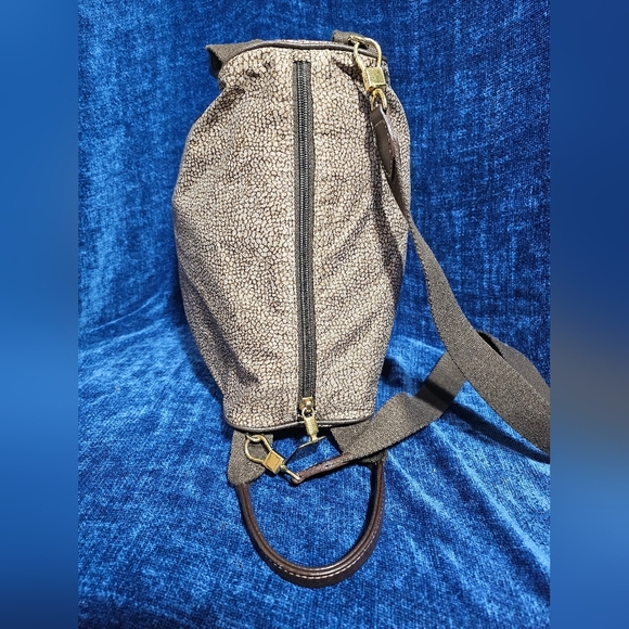 Borbonese Redwall Italia Convertible Purse Tote Handbag Nylon - Picture 5 of 12